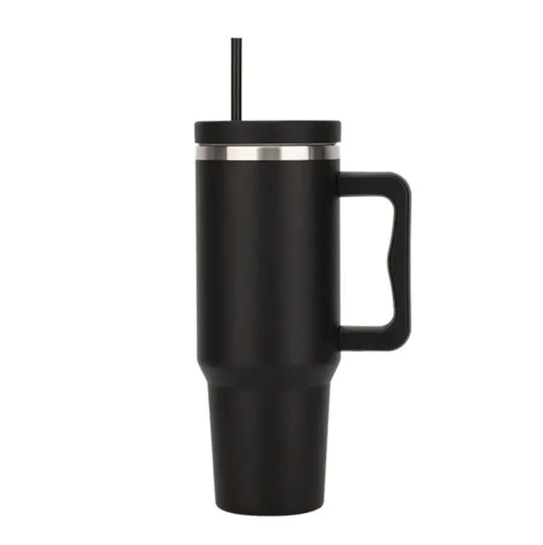 40oz Custom Logo Tumbler with Handle and Straw, Bulk Insulated Stainless Steel Cup 4