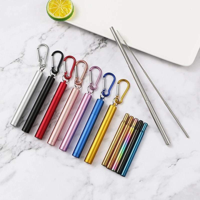 Collapsible Stainless Steel Drinking Straws 2