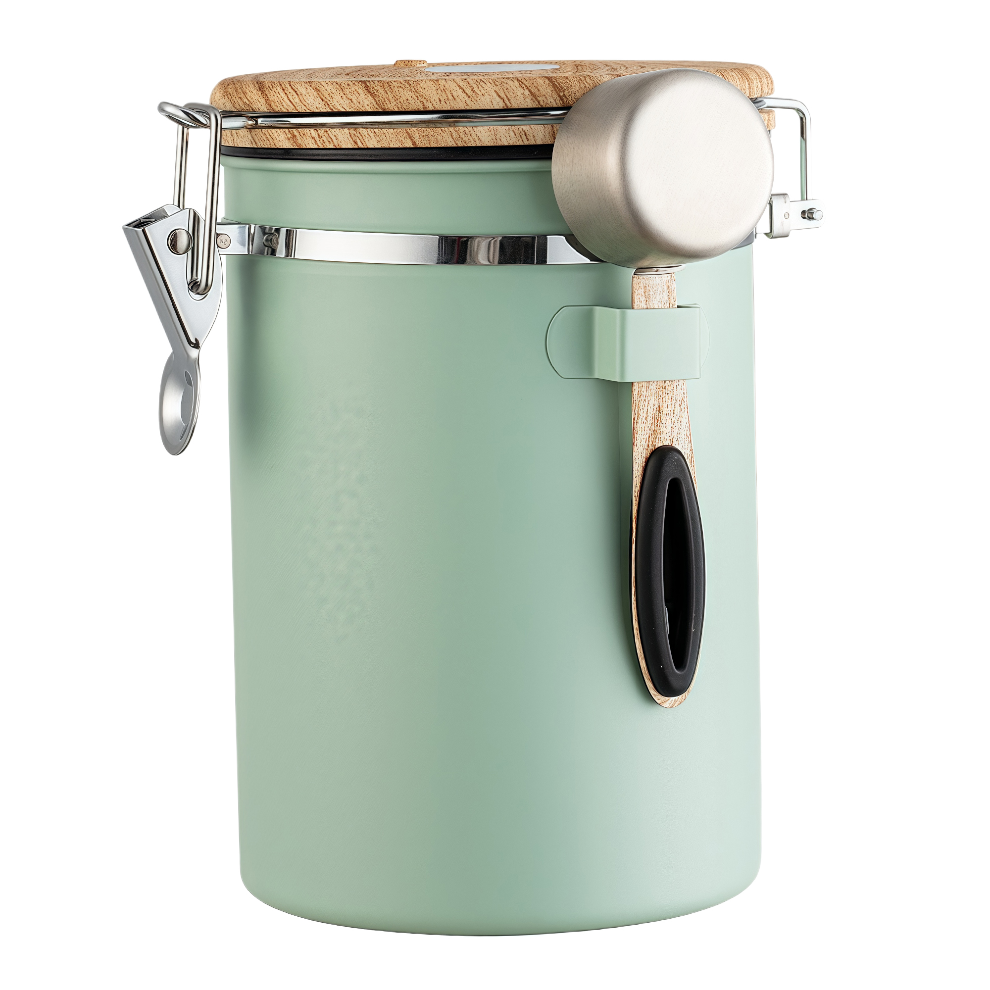 1.8L Stainless Steel Coffee Bean Storage Canister with Date Tracker 1