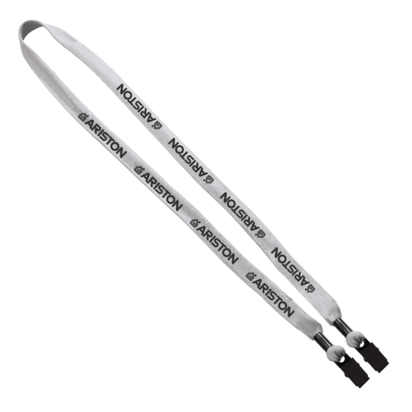 5/8" Double-Ended Polyester Shoelace Lanyard with Metal Crimp and Metal Bulldog Clip 9