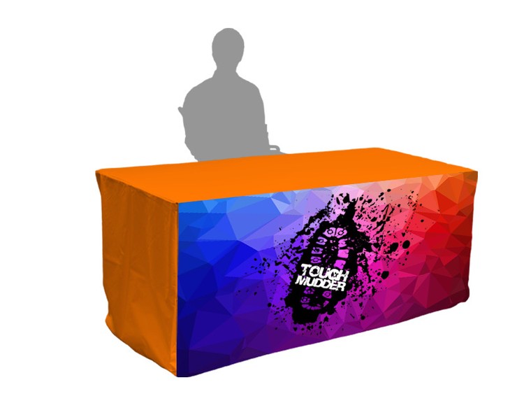6ft Front Panel Printed Fitted Tablecloth