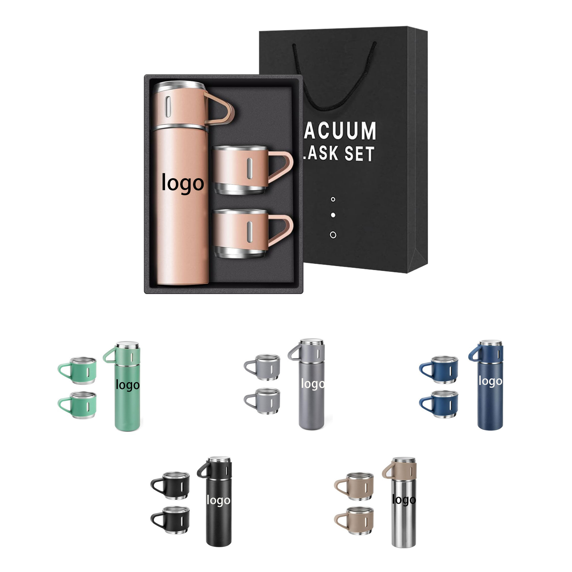17 OZ Stainless Steel Bottle With Cup Set 2