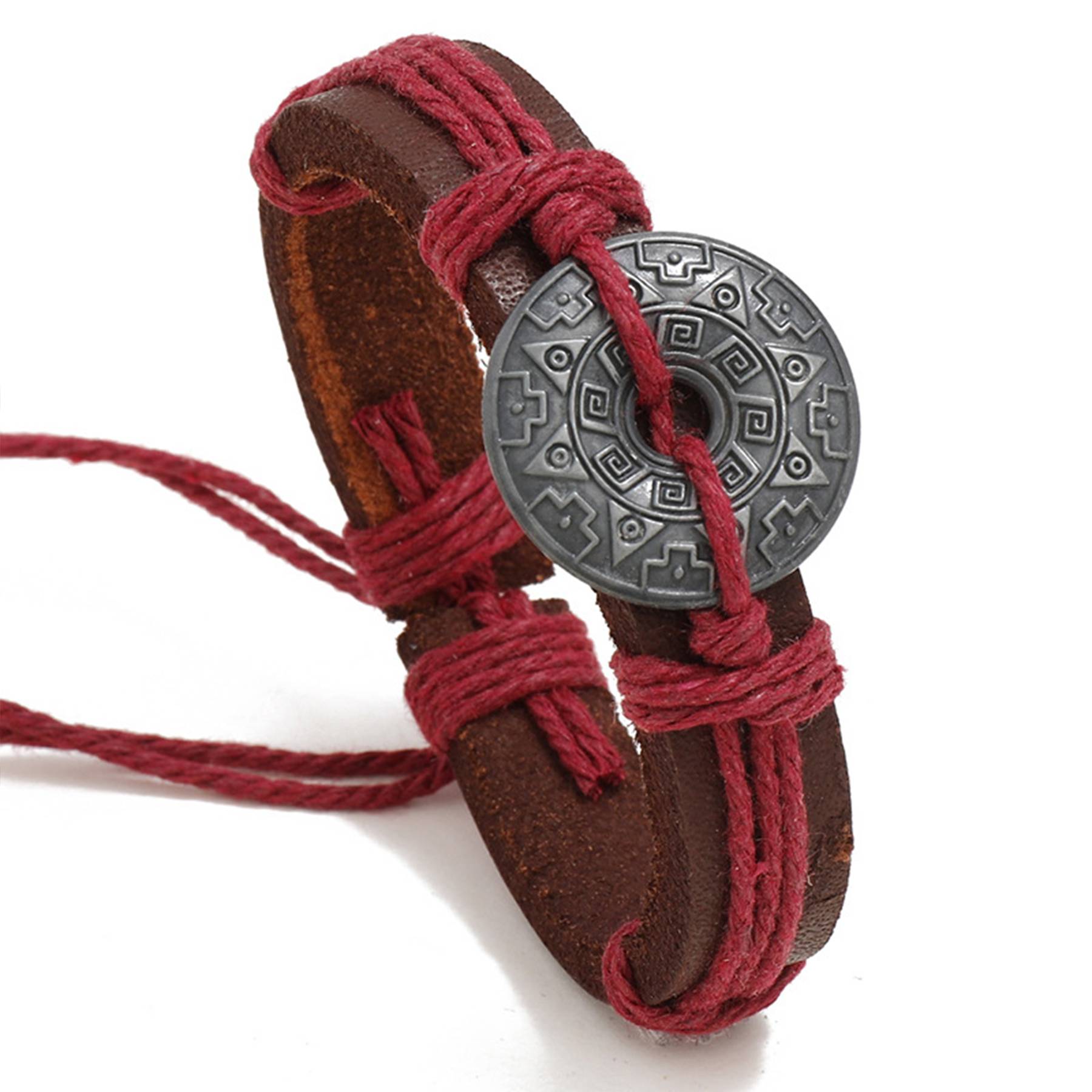 PU Braided alloy vintage bracelet 5