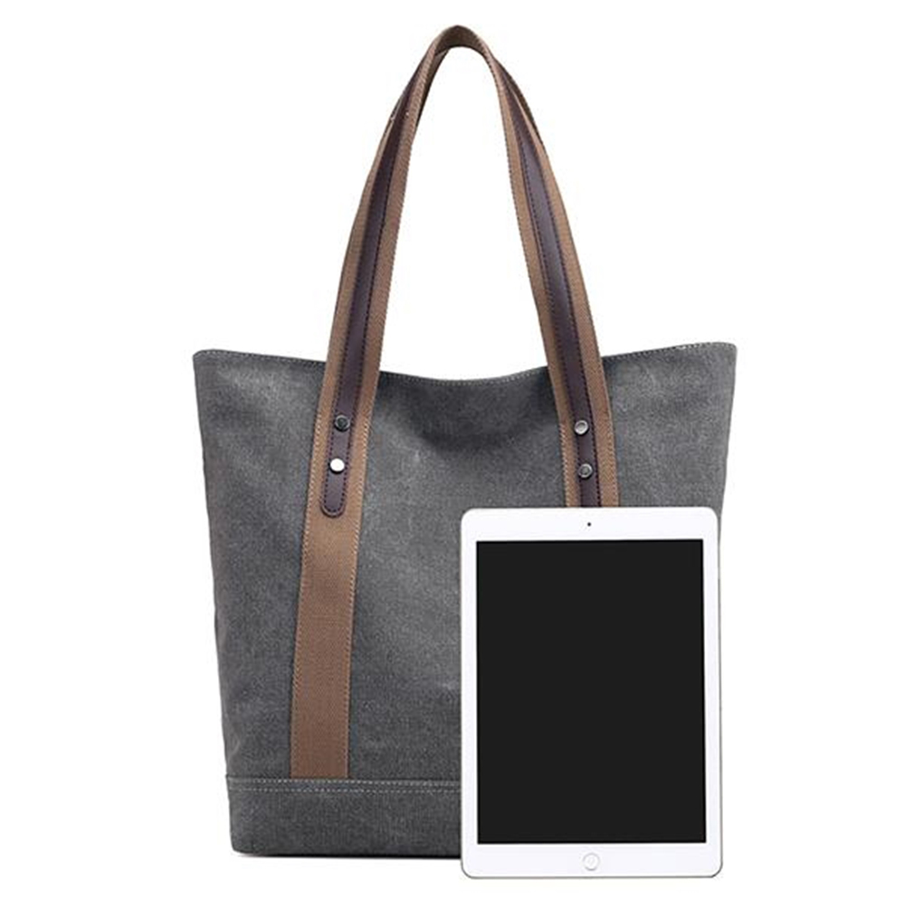 Vintage Women Handle Tote Bag Canvas 3