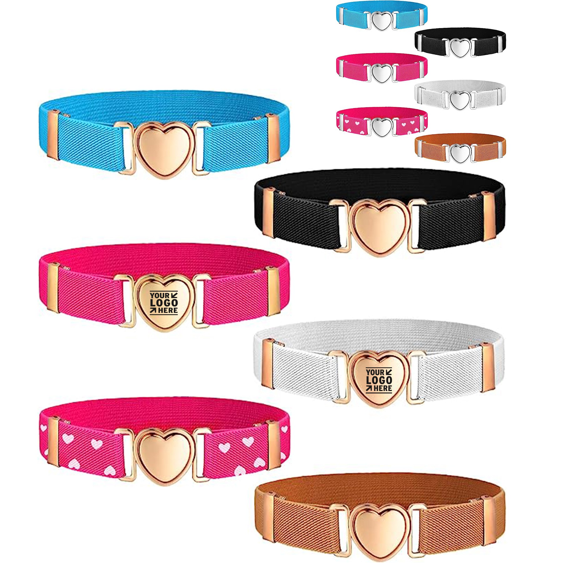 Girls Elastic Stretch Belts Kids Waist Belt 3