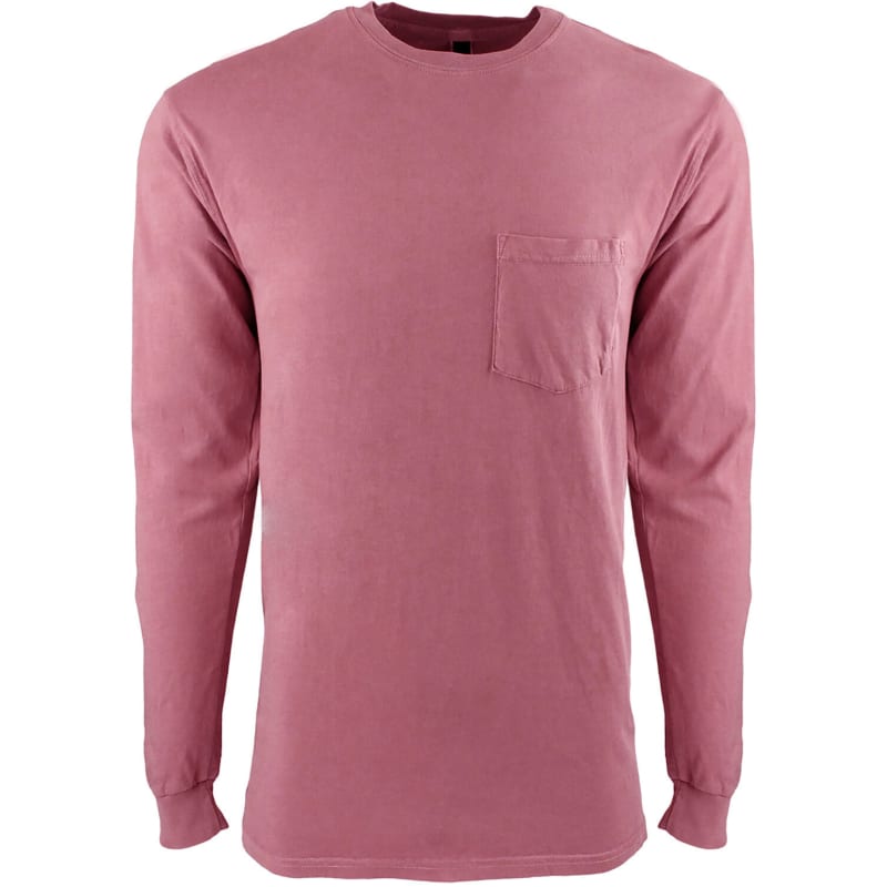 Next Level Apparel Adult Inspired Dye Long-Sleeve Crew With Pocket 1