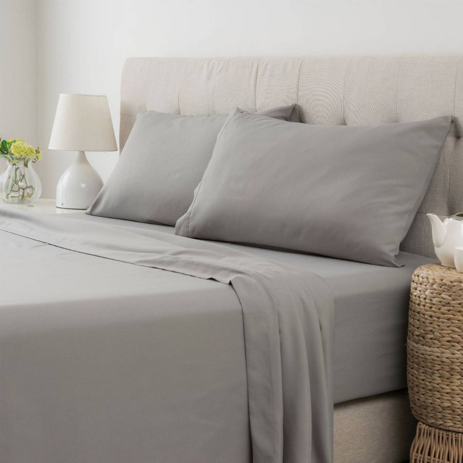 4PCS Microfiber Queen Size Bedding Sheet Set 3