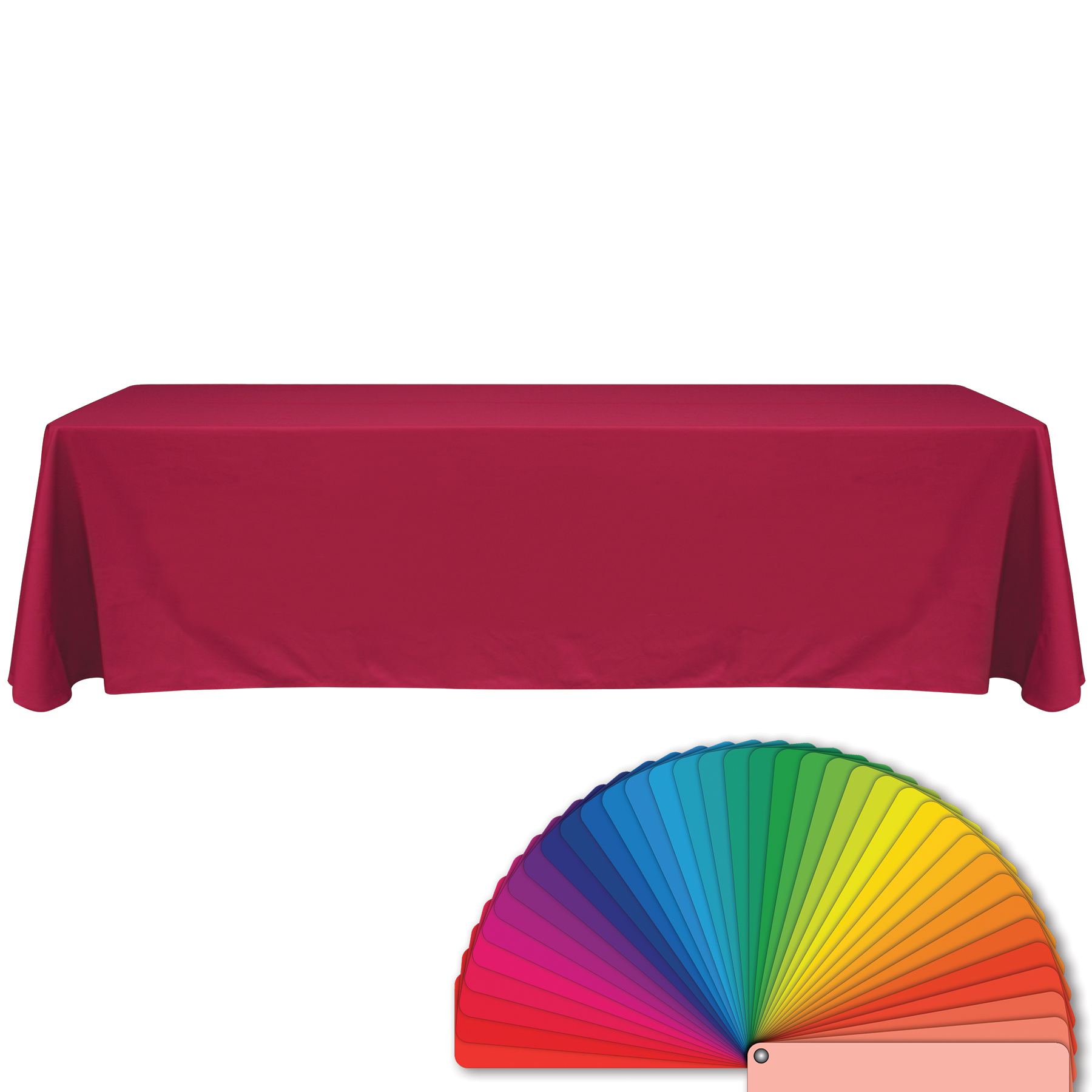 8' Blank Solid Color Polyester Table Throw 2