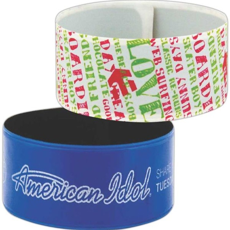 Reflective Vinyl Slap (Large) Bracelet (1 to 2 Color Logo) 2
