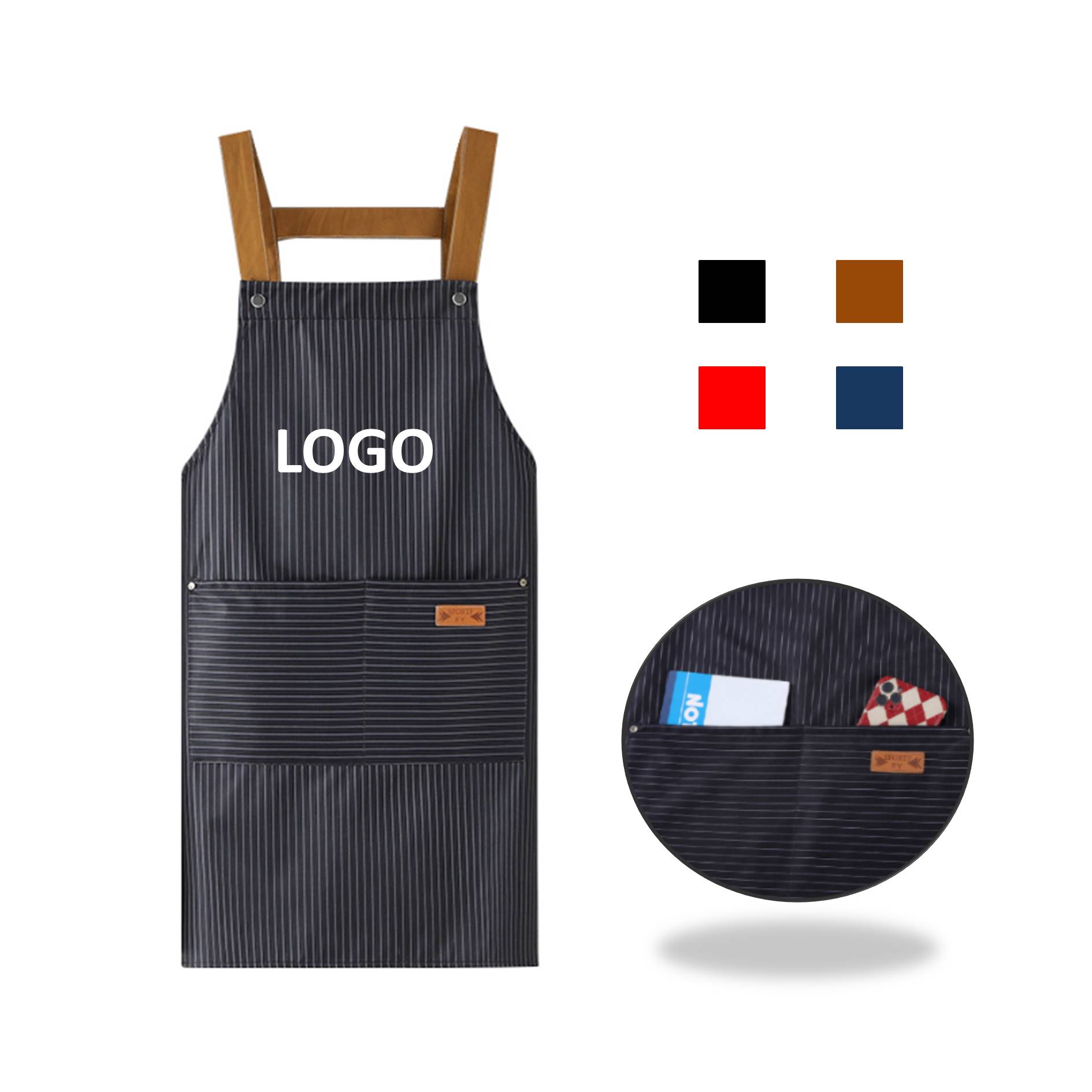 Cooking Two-Pocket Bib Aprons 2