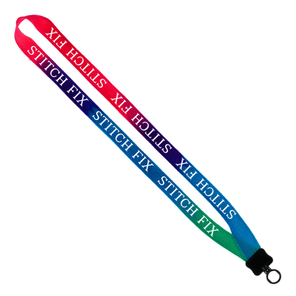 3/4" Tie Dye Lanyard with Plastic Clamshell & O-Ring 2