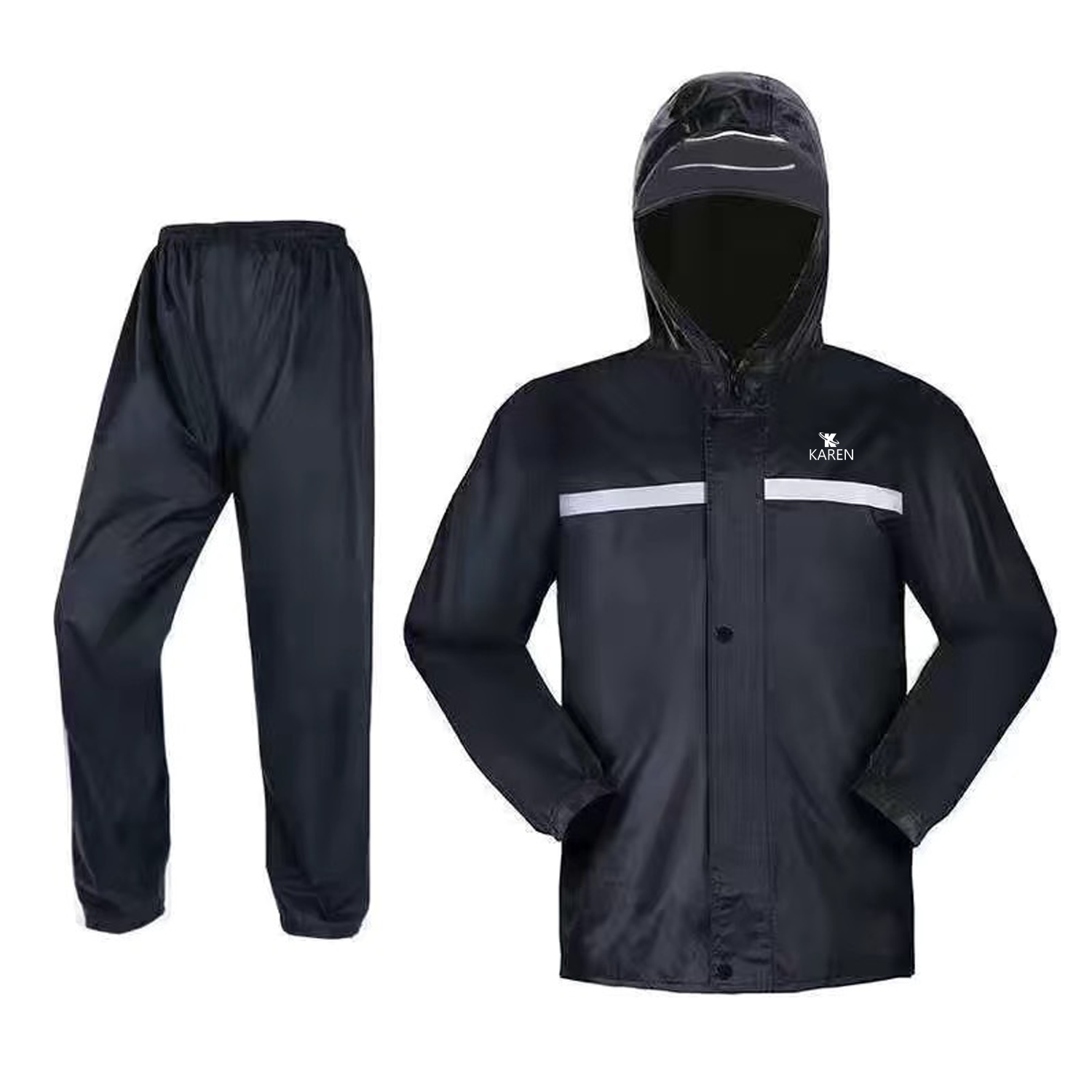 Durable Waterpoof Reflective Rain Coat Suit 2