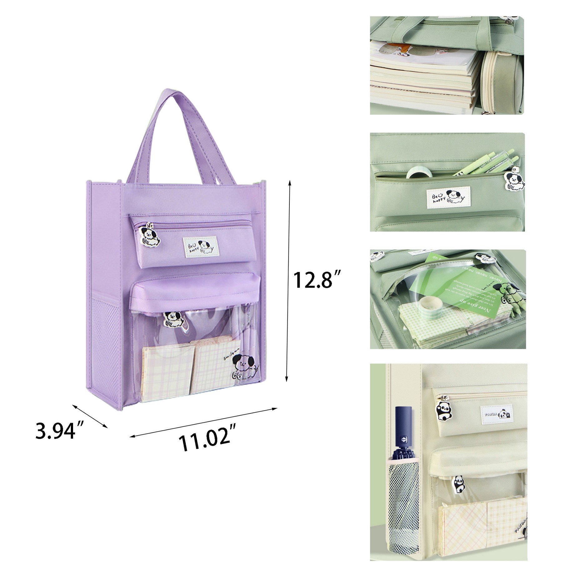 Simple Solid Color Canvas Bag 2