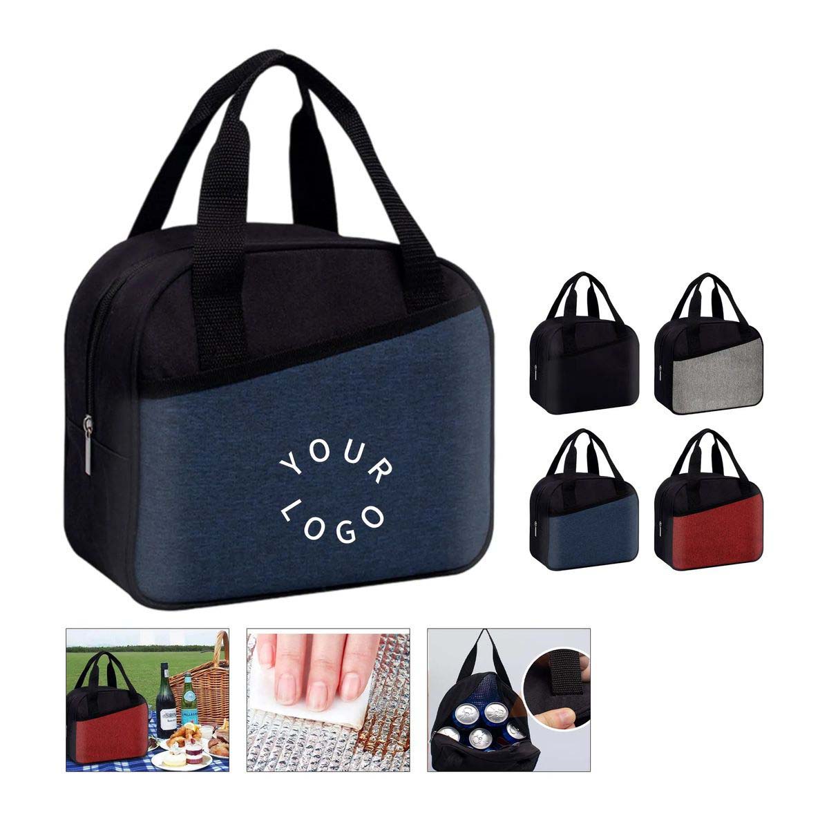 5L Tilted Oxford Cooler Bag for Picnic Travel Storage 1