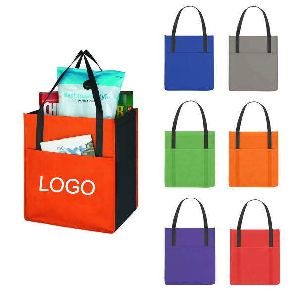 80 GSM Non-Woven Shopping Tote Bag W/ Pocket 1