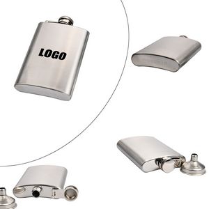 Vertical 4oz Stainless Steel Flask With Tightly Sealed Cap 13