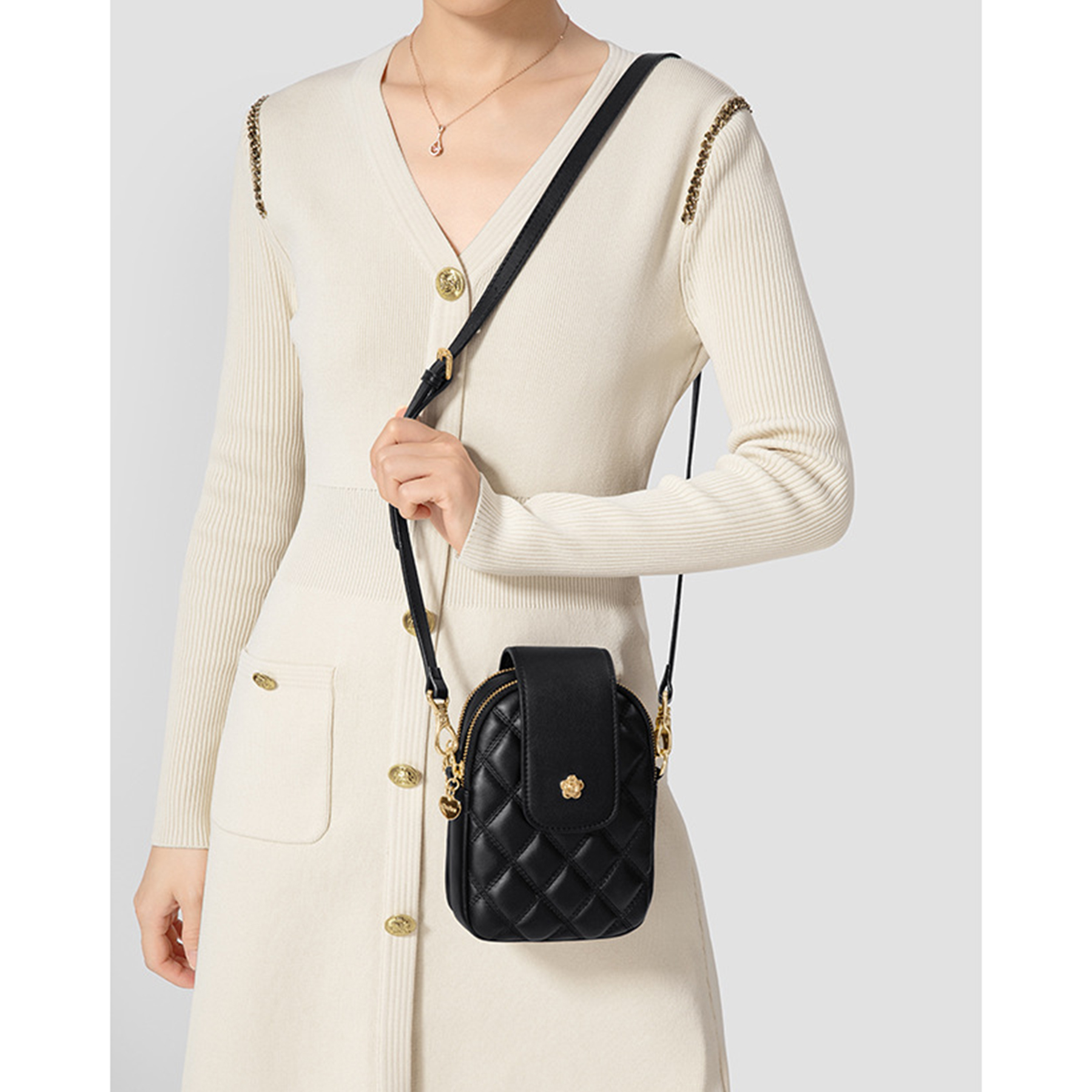 Genuine Leather Mini phone cross-body bag 2