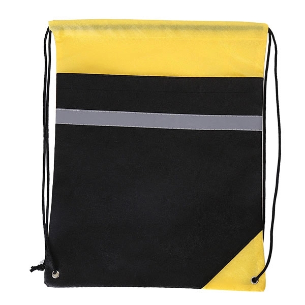 Non Woven Drawstring Bags with Reflective Stripe 8