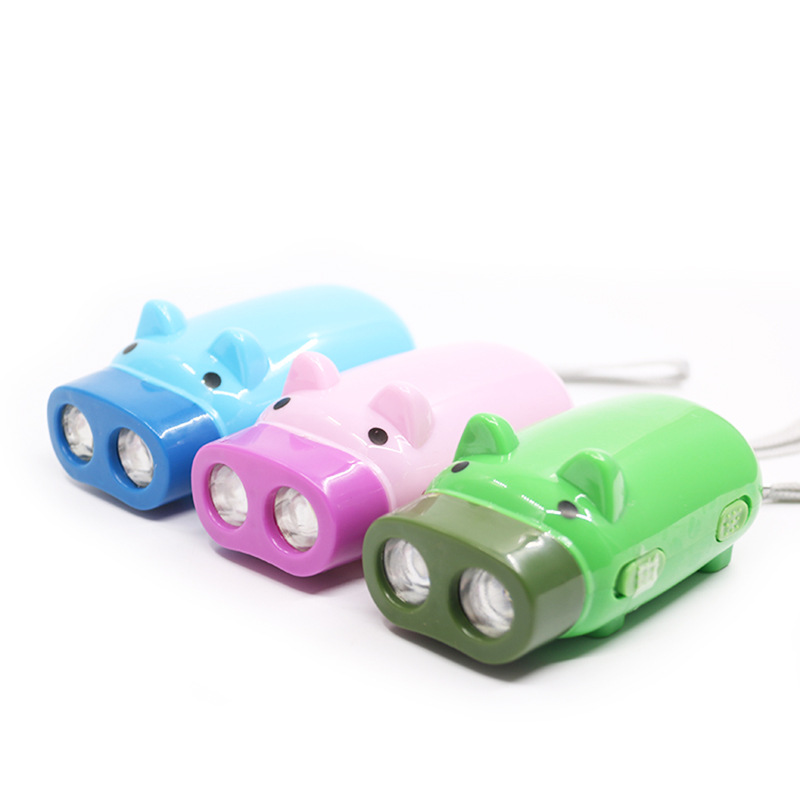 Pig Shape Hand Press Electric Flashlight 2