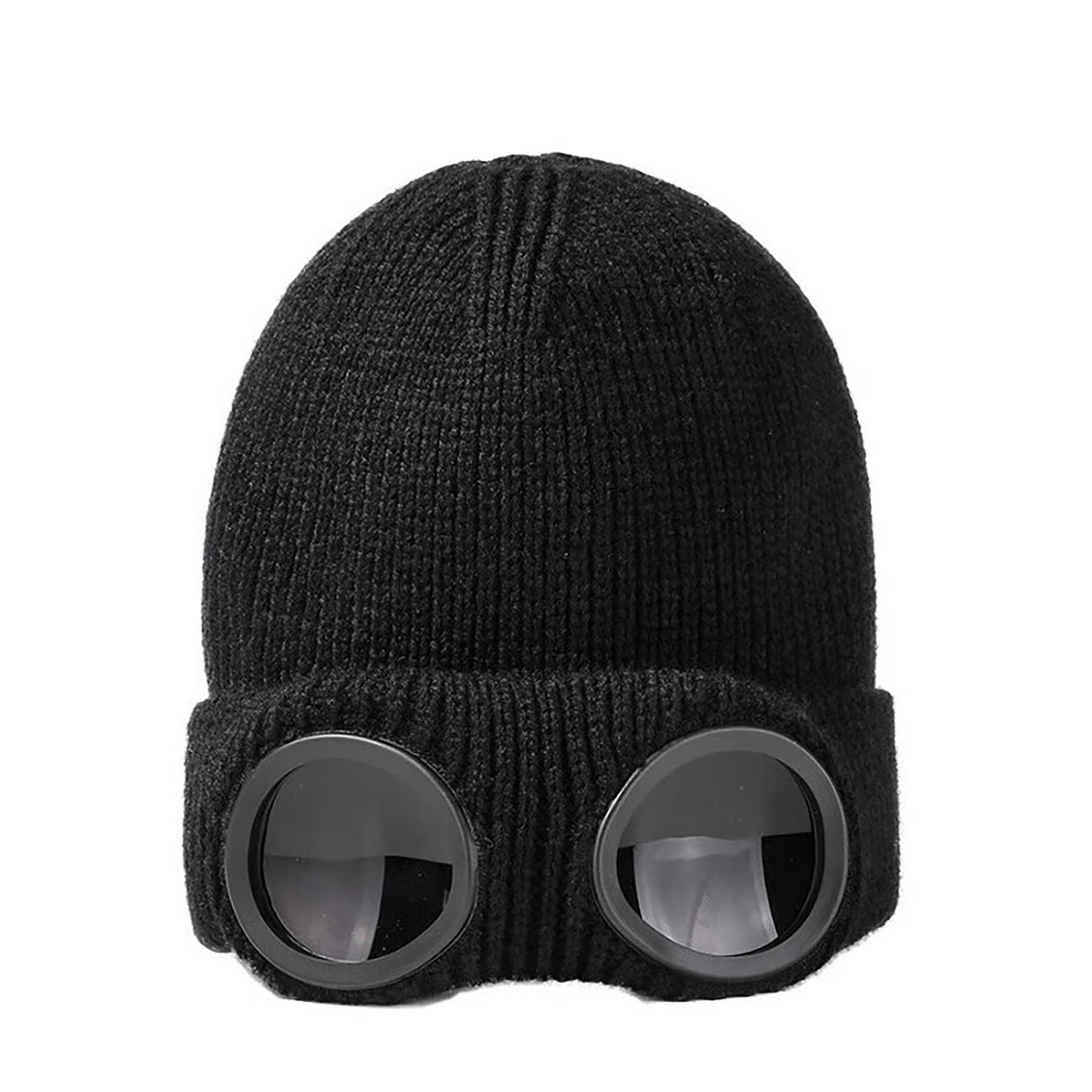 Unisex Wool Knitted Goggles Beanie 3