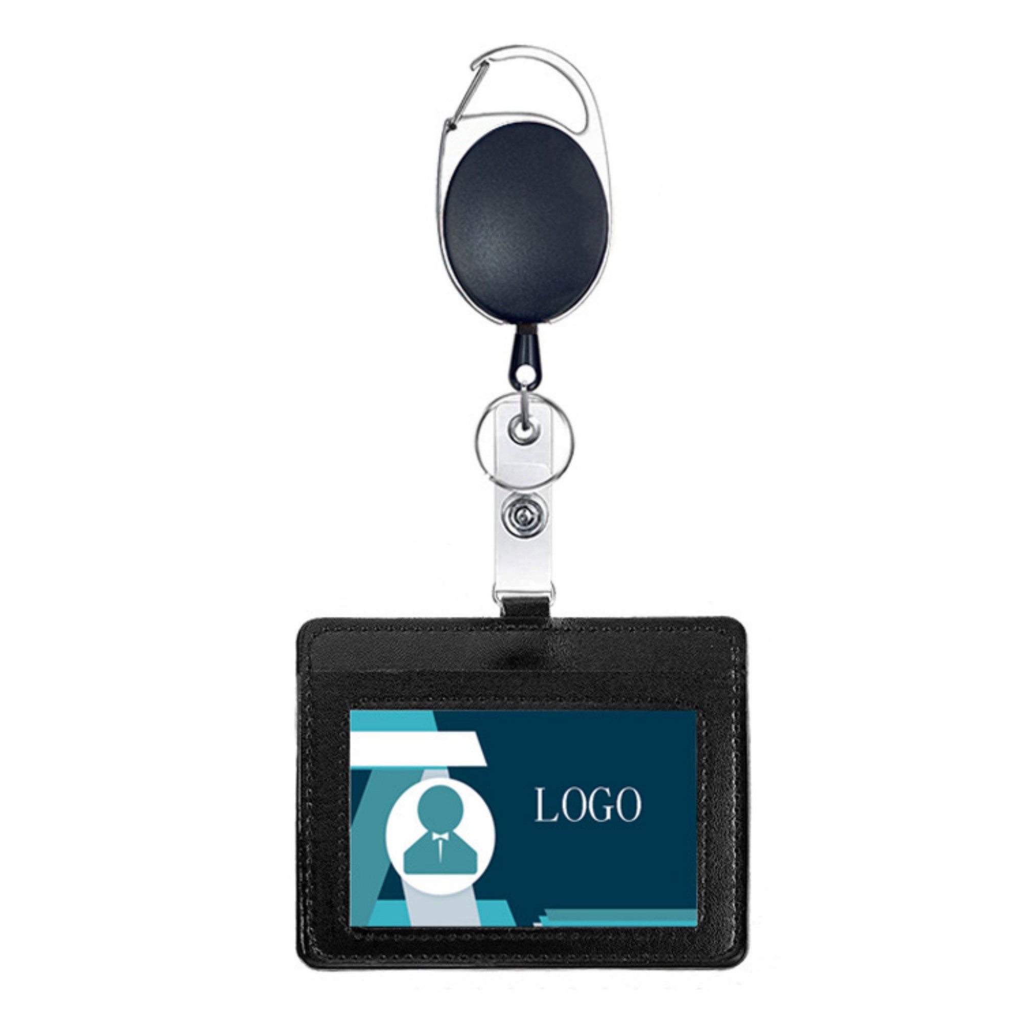 Retractable PU Leather Card Holder 4