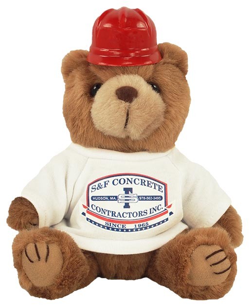 8" Construction Bear with full color imprint 2