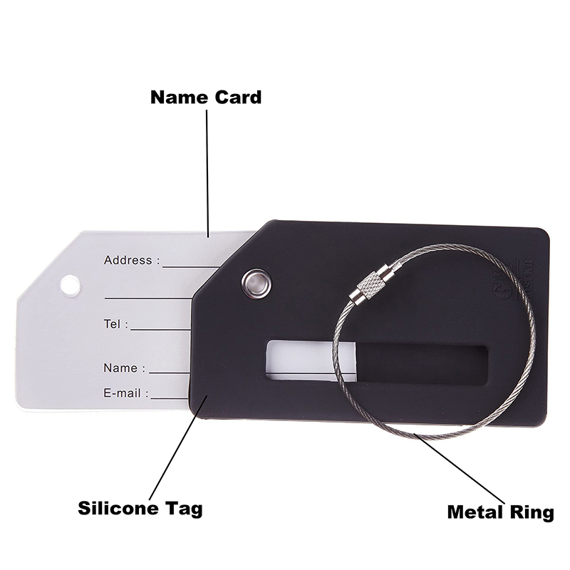 Silicone Luggage Tag with Name ID Card 32