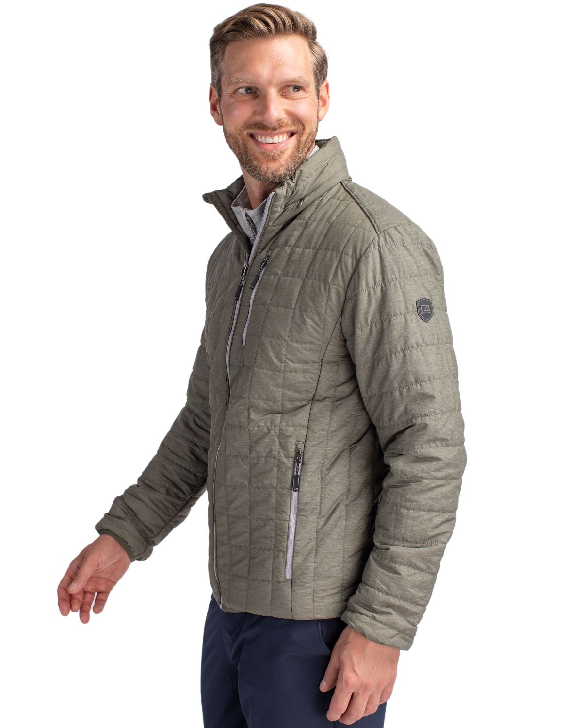 Cutter & Buck Rainier Recycled Insulated Puffer Mens Full Zip Jacket 79