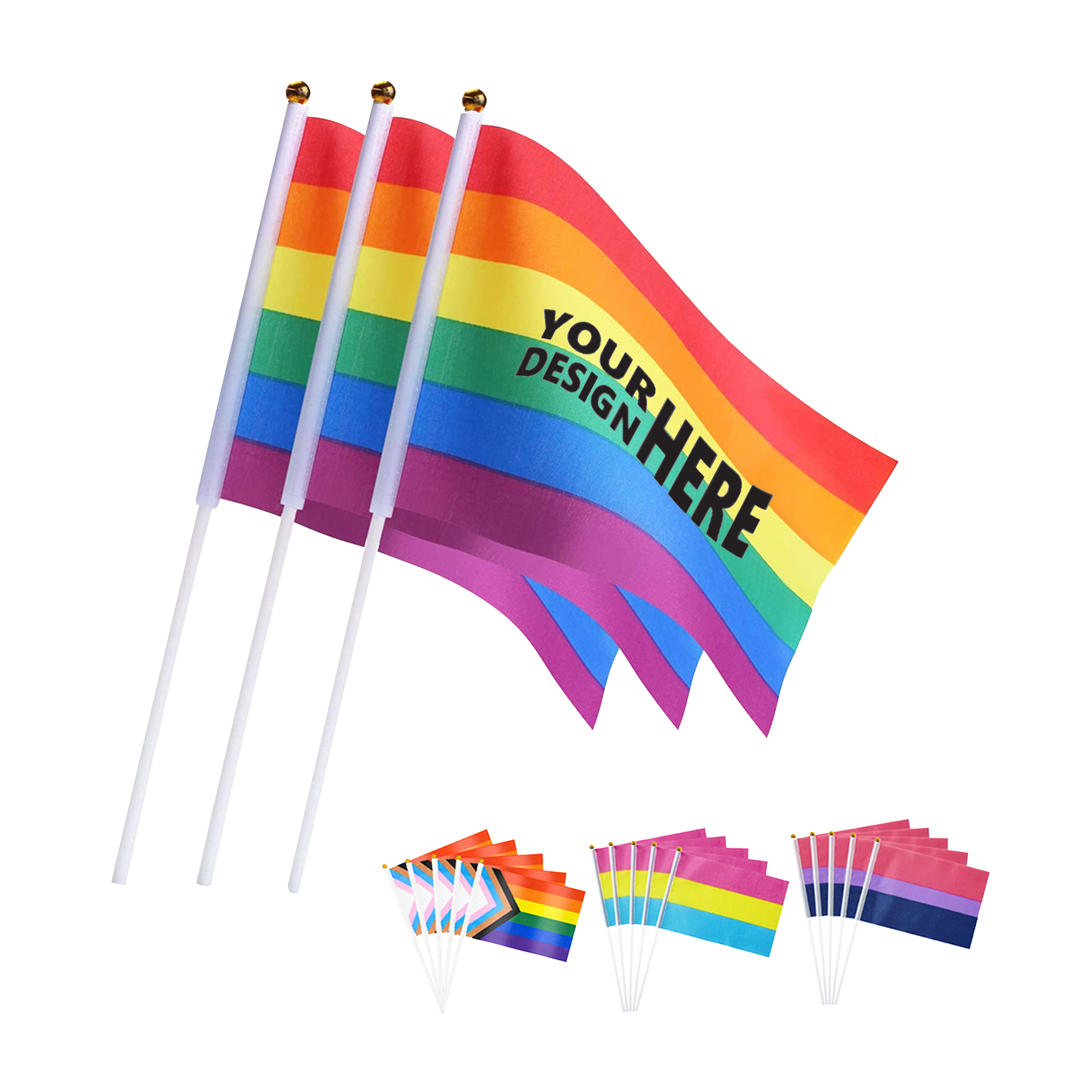 Polyester Festive Hand-Held Flag 2