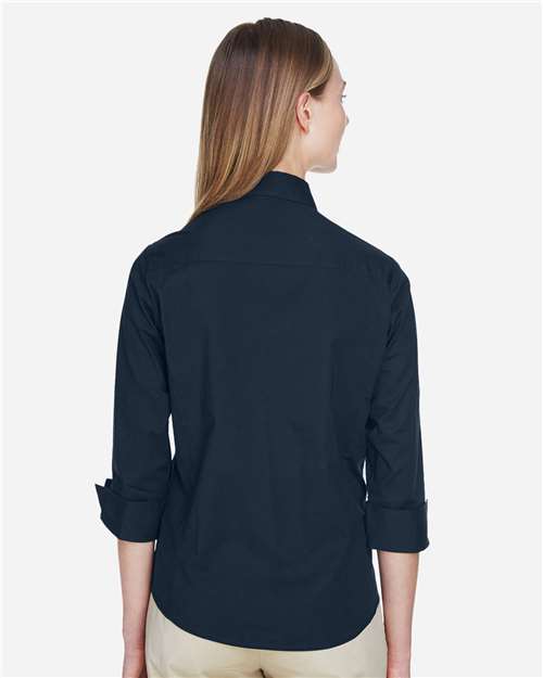 Women's Perfect Fit™ Three-Quarter Sleeve Stretch Poplin Dress Shirt - DP625W 23