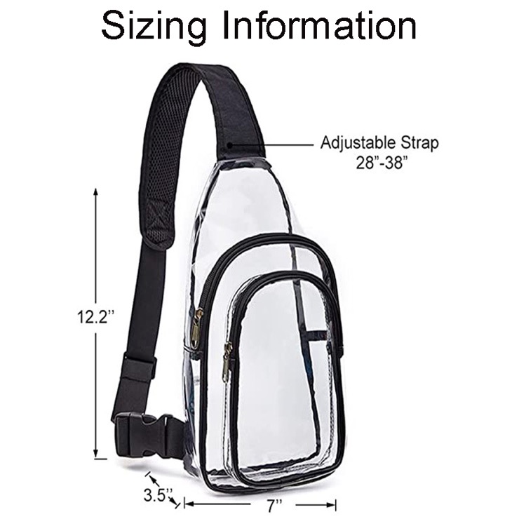 Mini Clear Sling Bag PVC Crossbody Shoulder Backpack 3