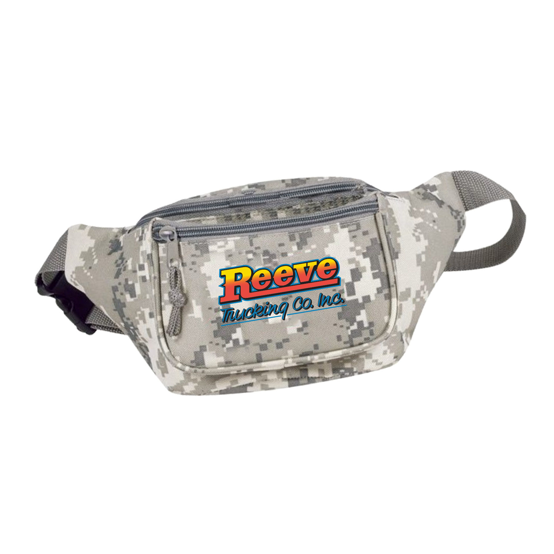 600D Digital Camo Poly 3 Zipper Pockets Fanny Pack 4