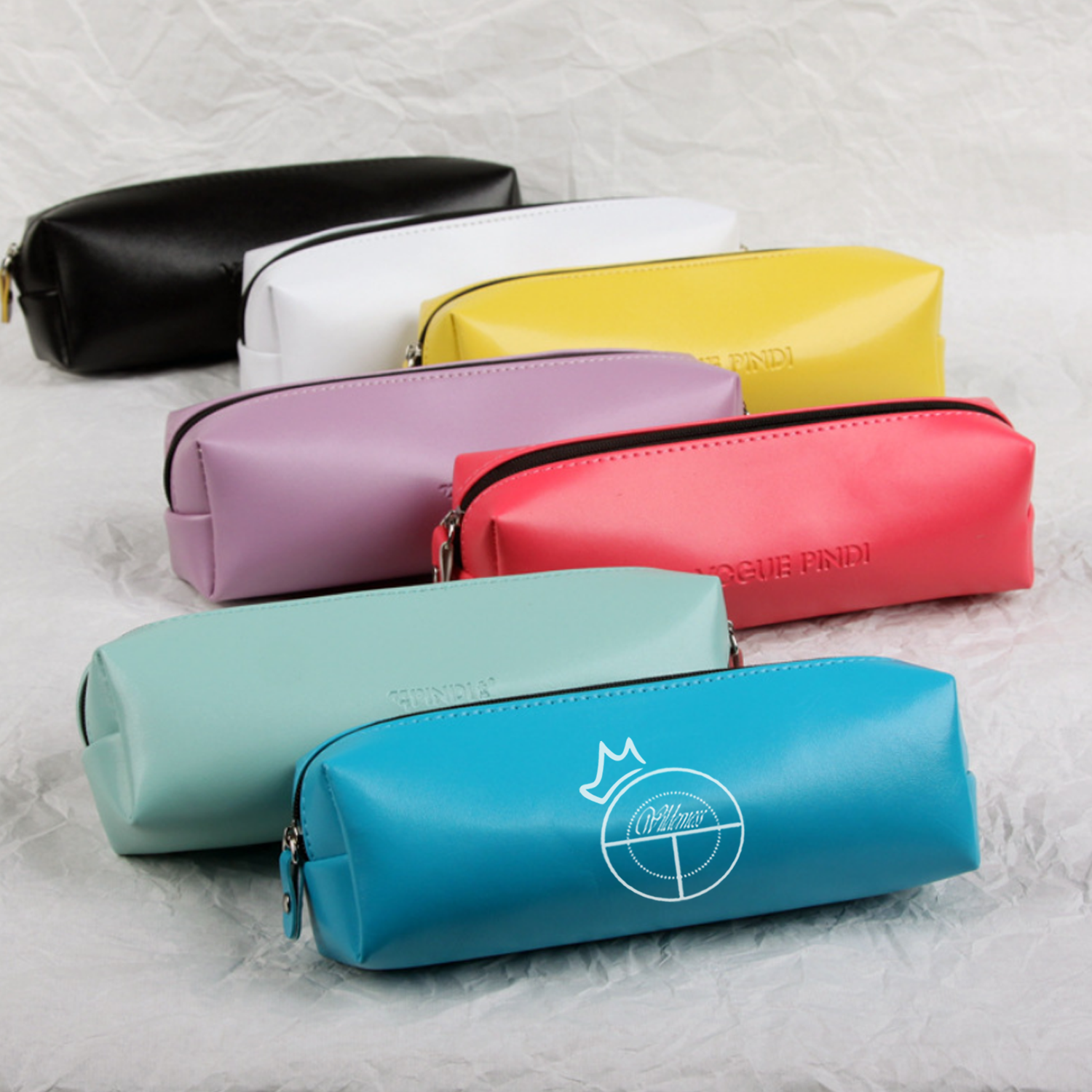 Zippered PU Leather Pencil Cases 1