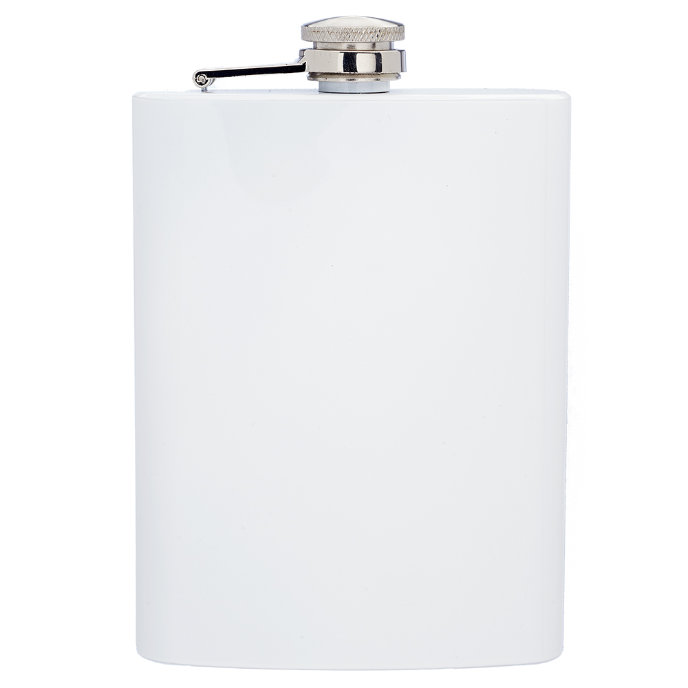 8 oz Verano Stainless Steel Hip Flask, custom water bottle with logo imprint 3