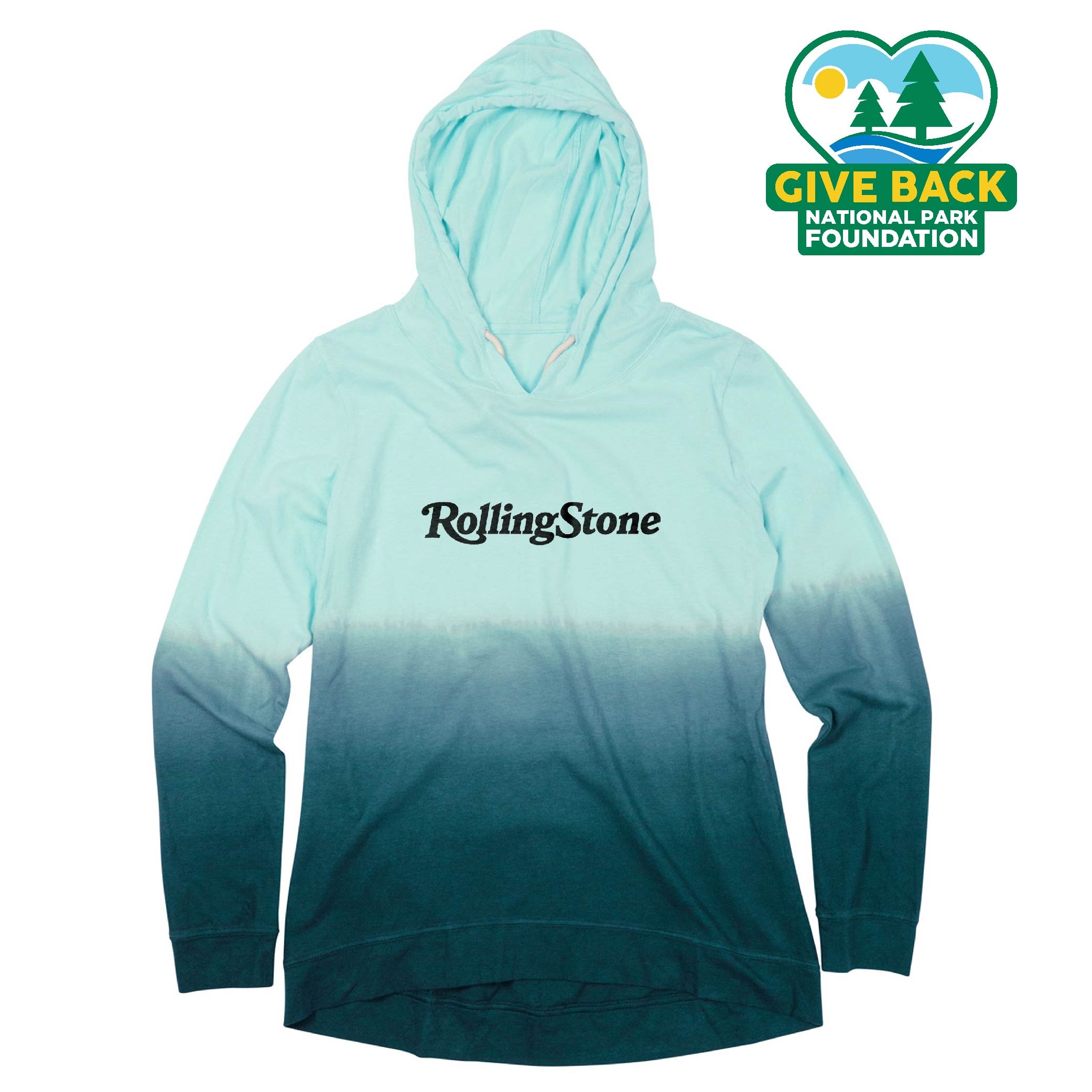 ACE Ladies Ombre Long Sleeve Hooded T-shirt 2