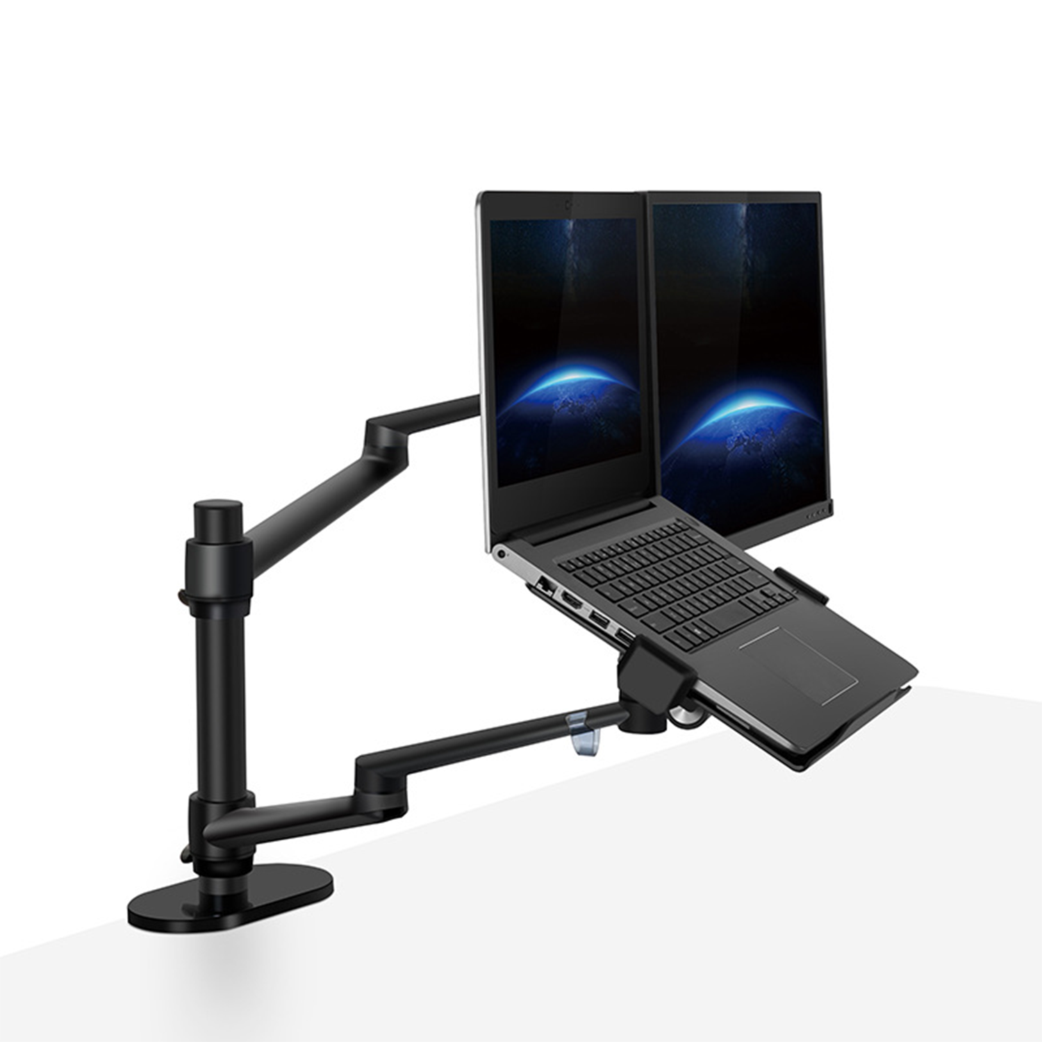 2-In-1 Adjustable Dual Arm Desk Mounts 3
