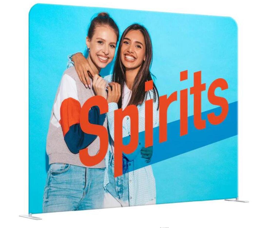 Premium 8' Tube Straight Fabric Display Kit (Double-Sided )