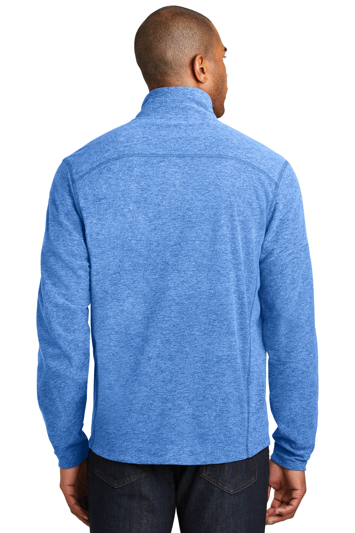 Port Authority Heather Microfleece Full-Zip Jacket. F235 1