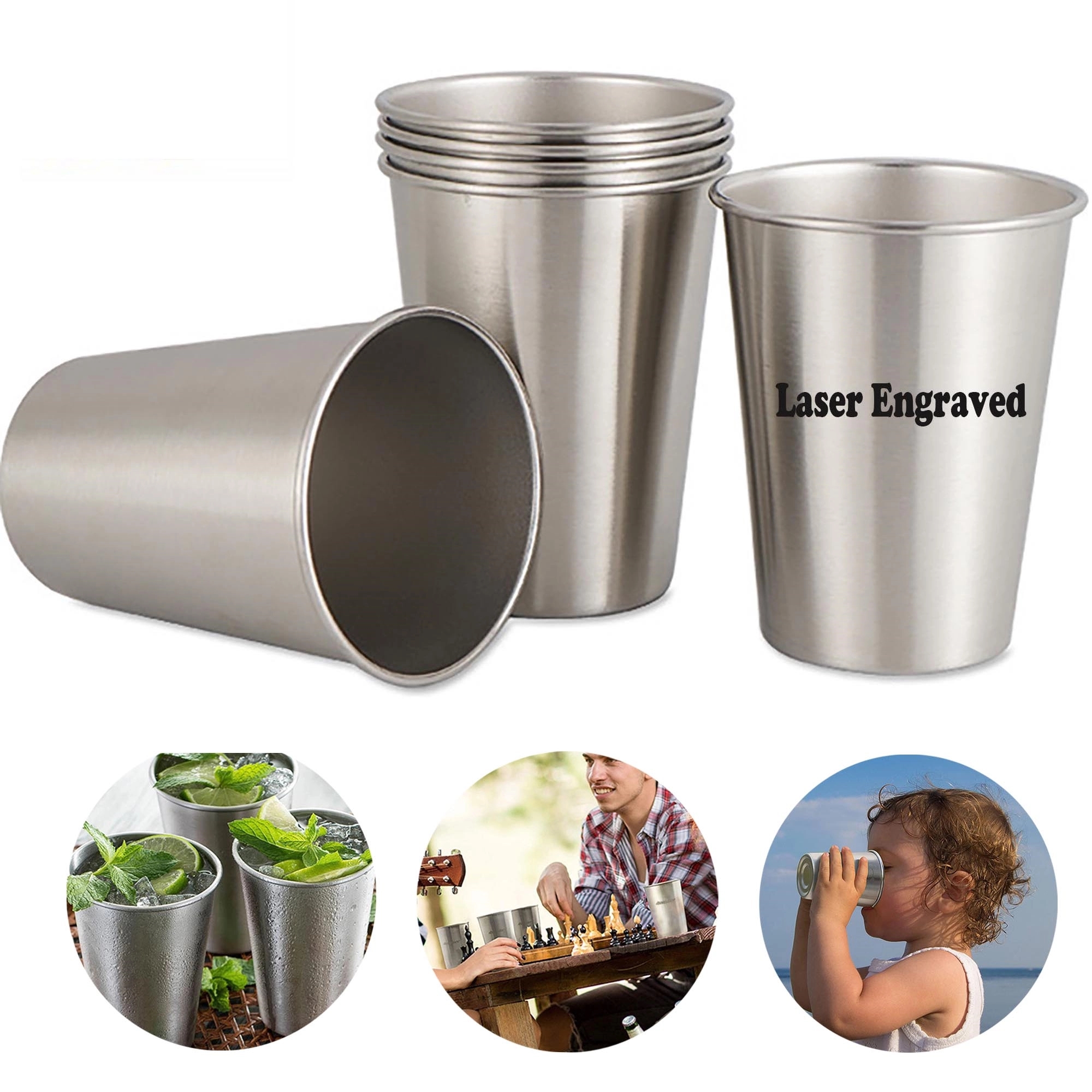 12 Oz Stainless Steel Pint Cup 2