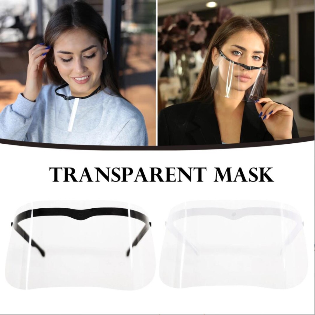 Reusable Plastic Clear Face Mask Transparent Anti-Fog 3