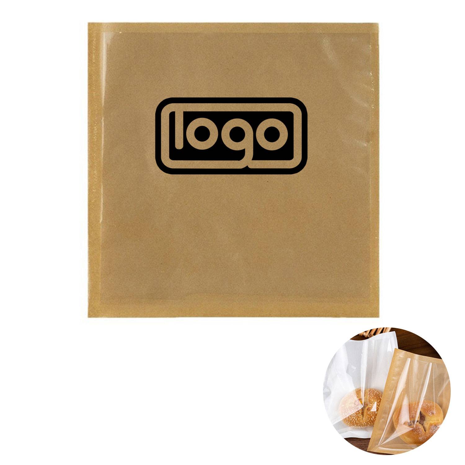Multiple sizes Oil Proof Custom Paper Bread Bag 2