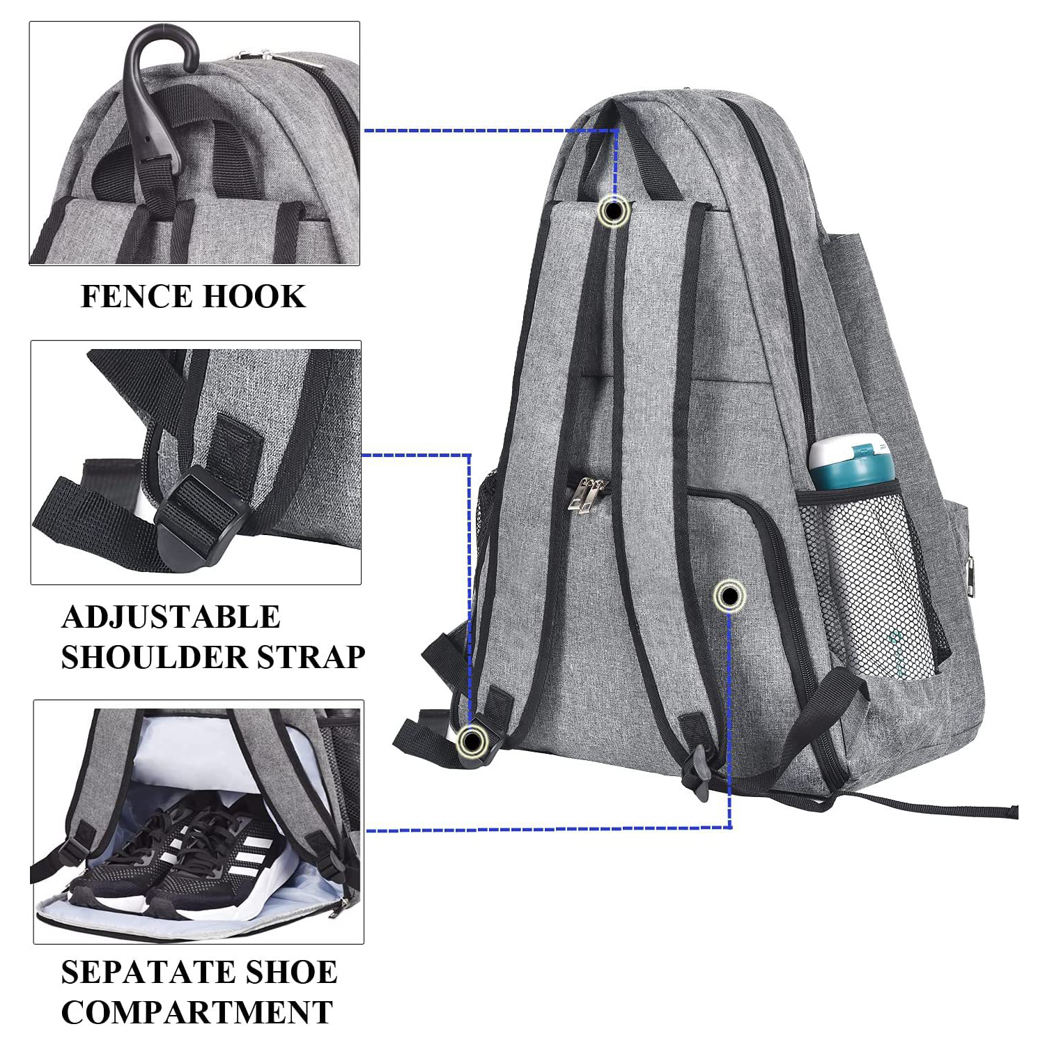 Large Tennis Backpack For Men 5