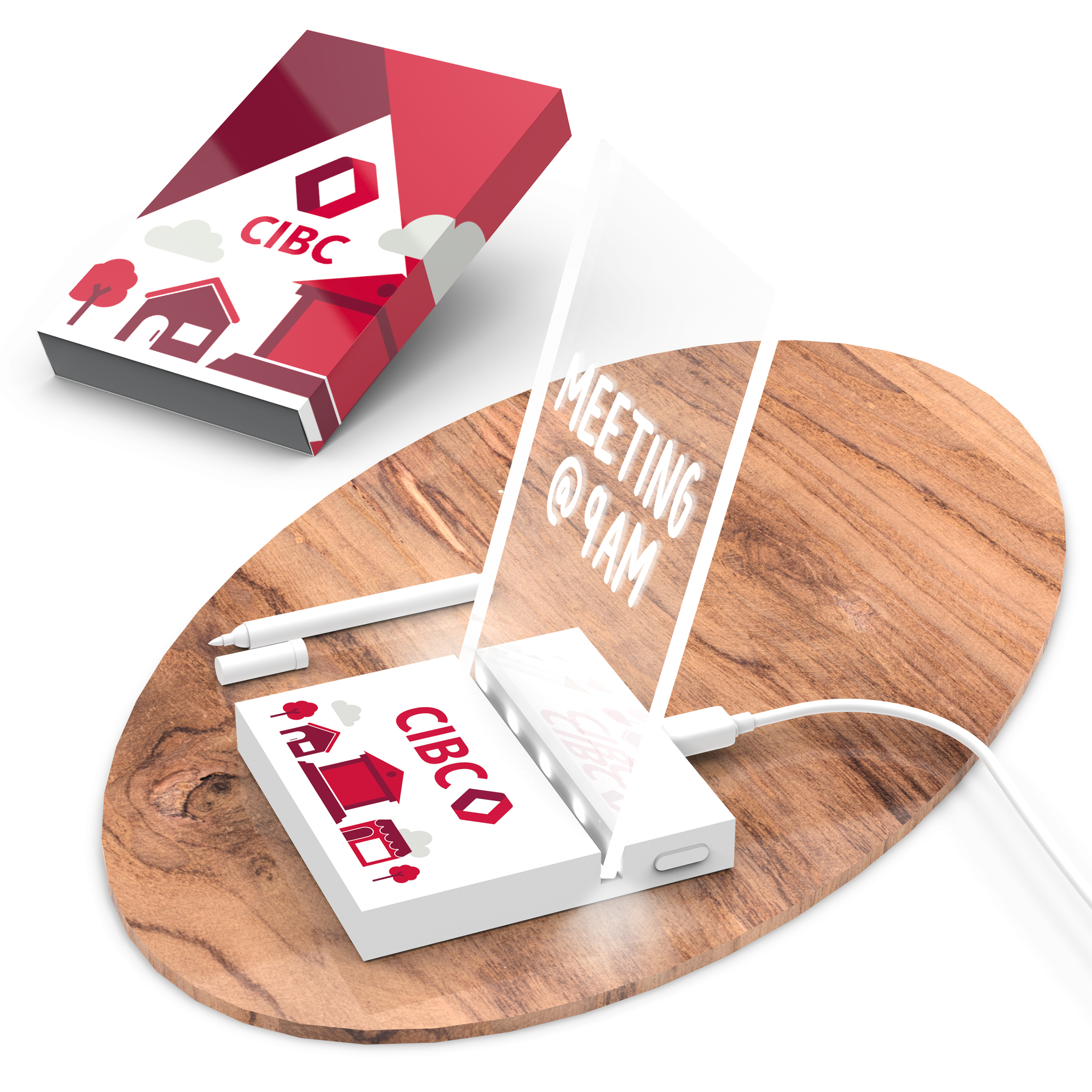 ClearPad Glow : Transparent memo pad with glow-up base 3