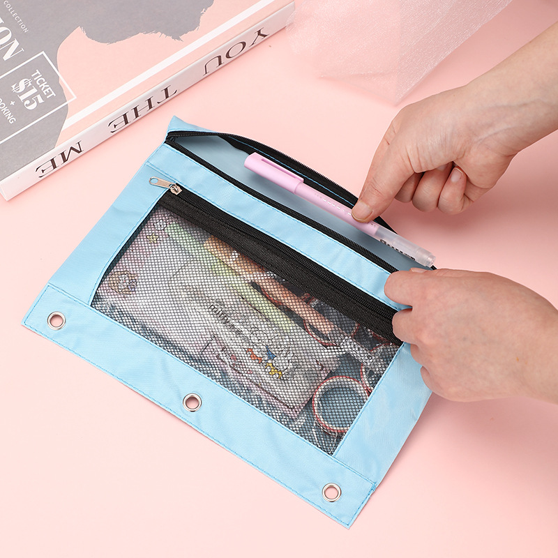 Pencil Pouch with Zipper Pulls for 3 Ring Binder bulk Binder 9