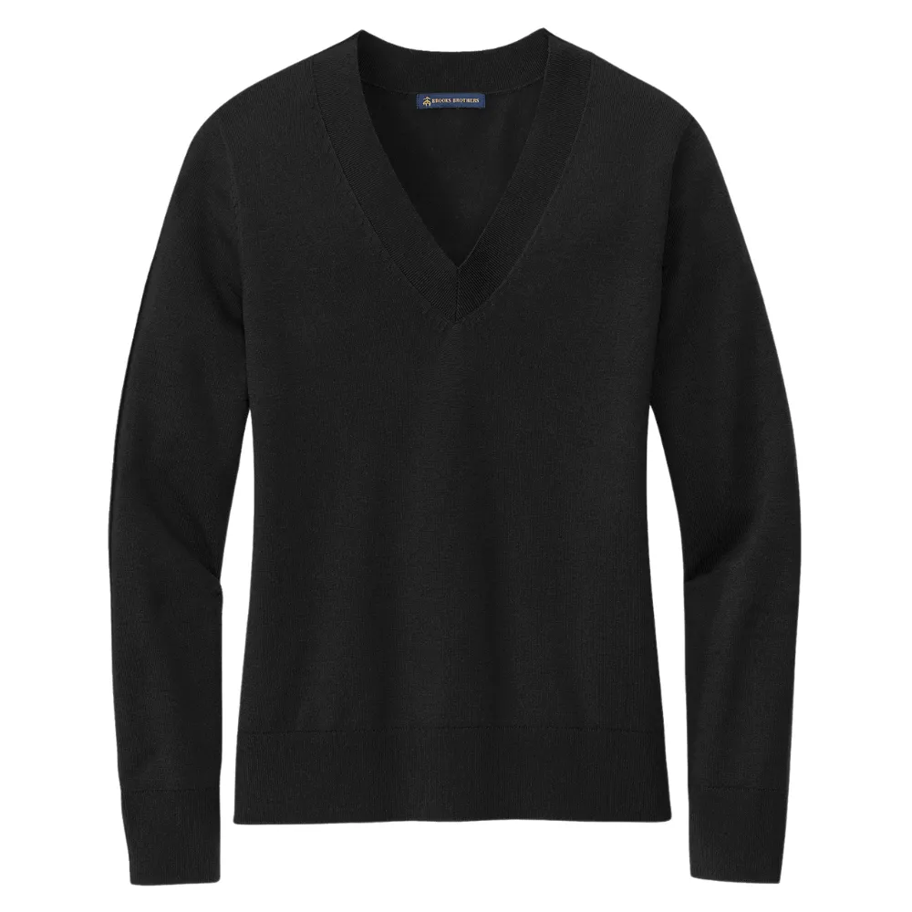 Brooks Brothers(R) Women's Cotton Stretch V-Neck Sweater 1
