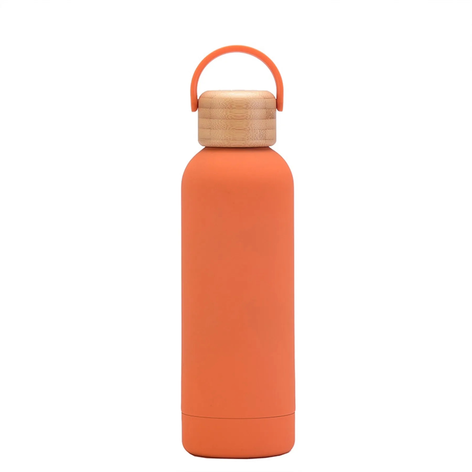 17 Oz Stainless Steel Water Bottle With Bamboo Lid 15