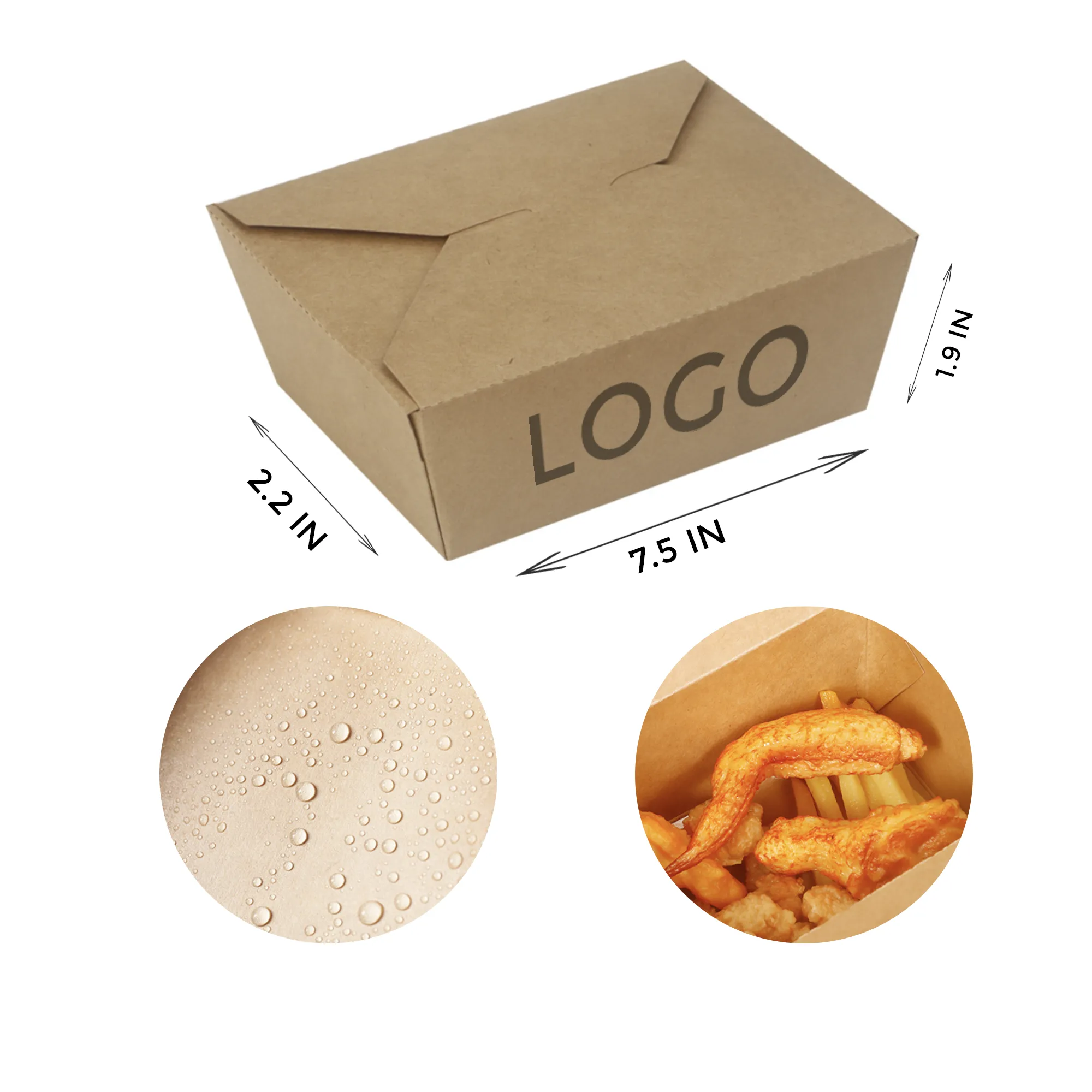 24OZ Kraft Paper Packing Box