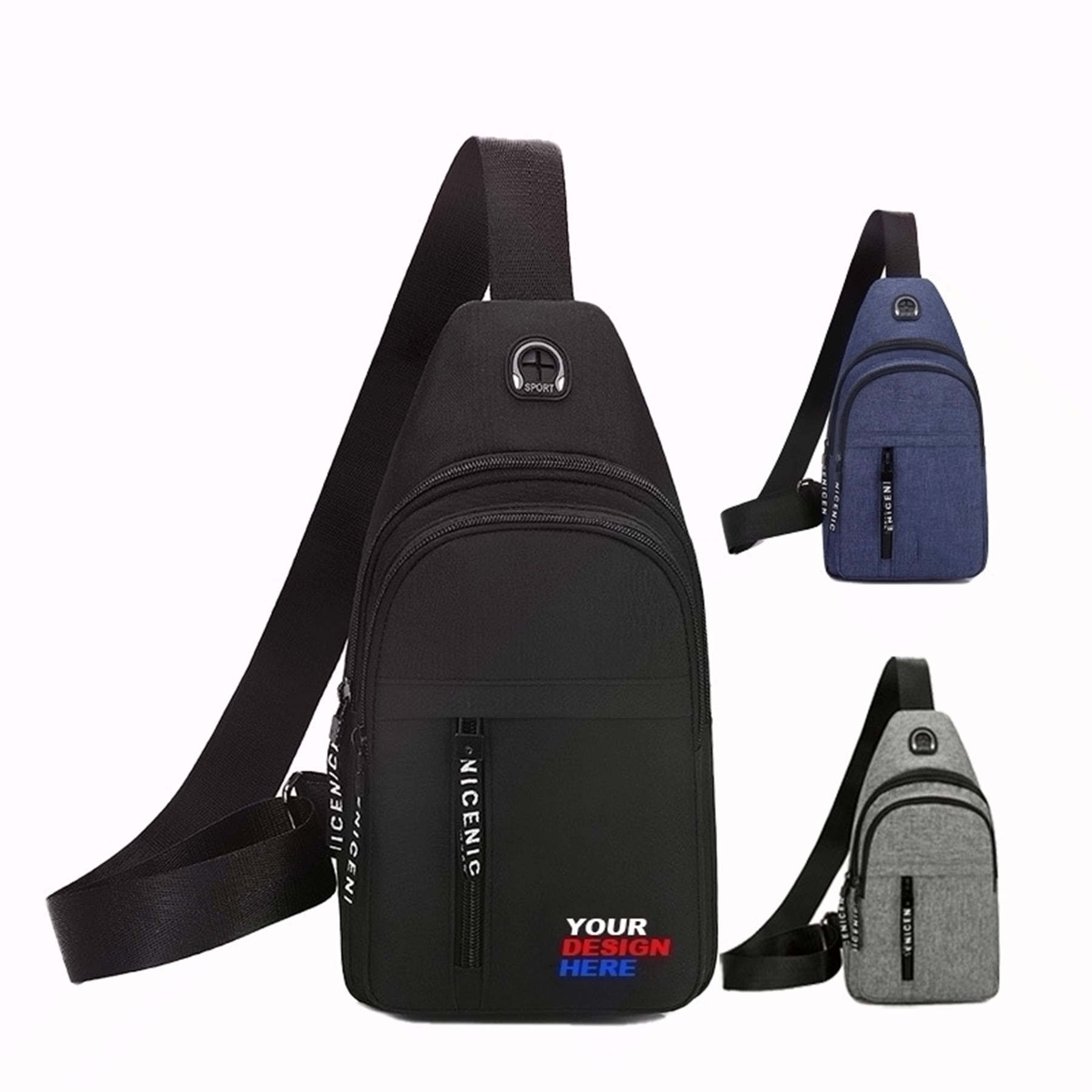 Men'S Single Shoulder Chest Bag 3