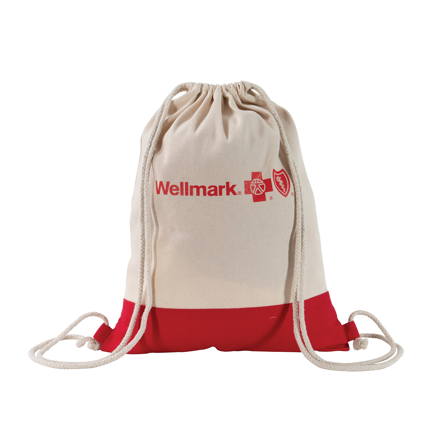 Two Tone Natural Drawstring Backpack 2