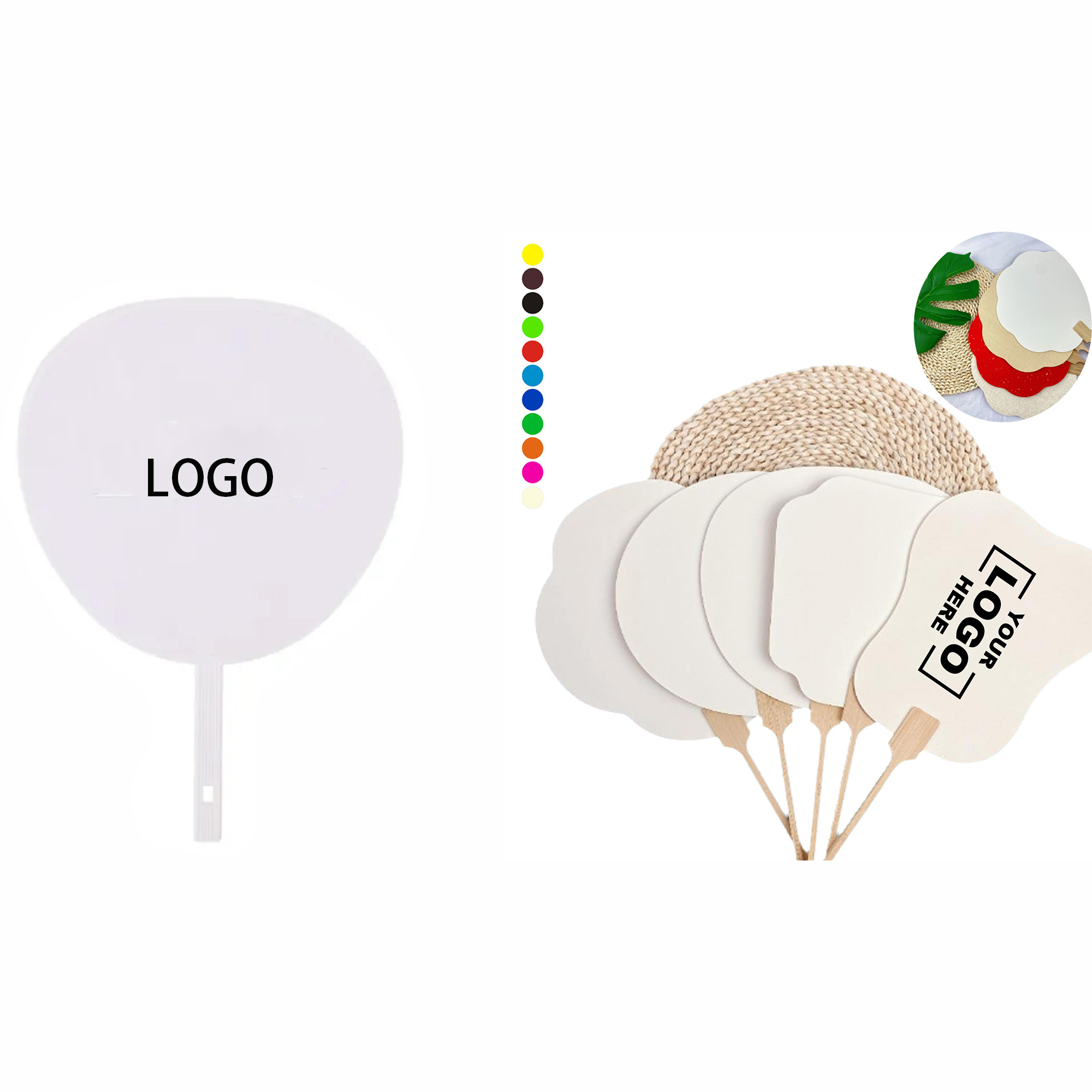 Customizable Plastic Advertising Fans MOQ 50pcs 2
